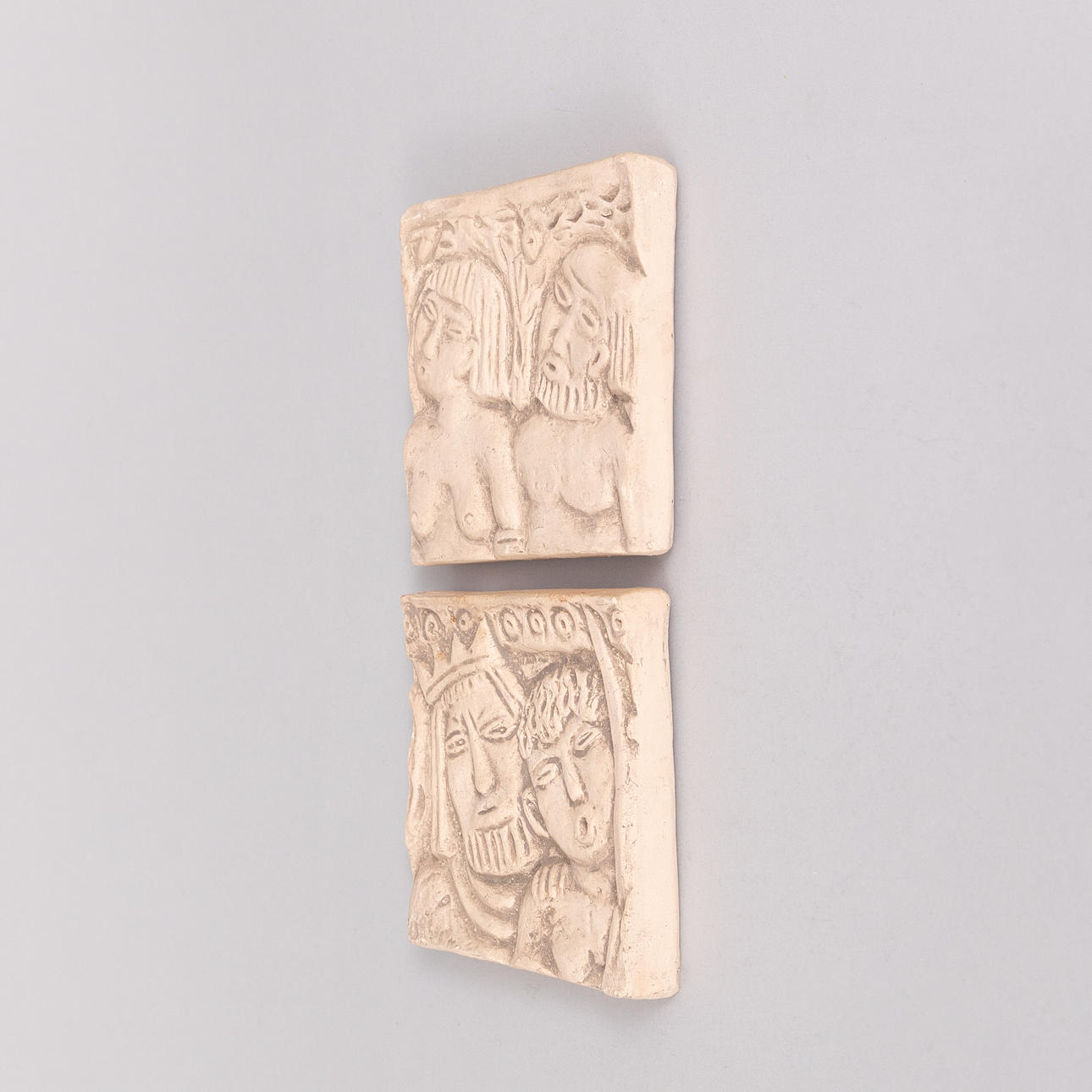 ÅKE HOLM (1900-1980). Wall reliefs, 2 pcs, Biblical motifs