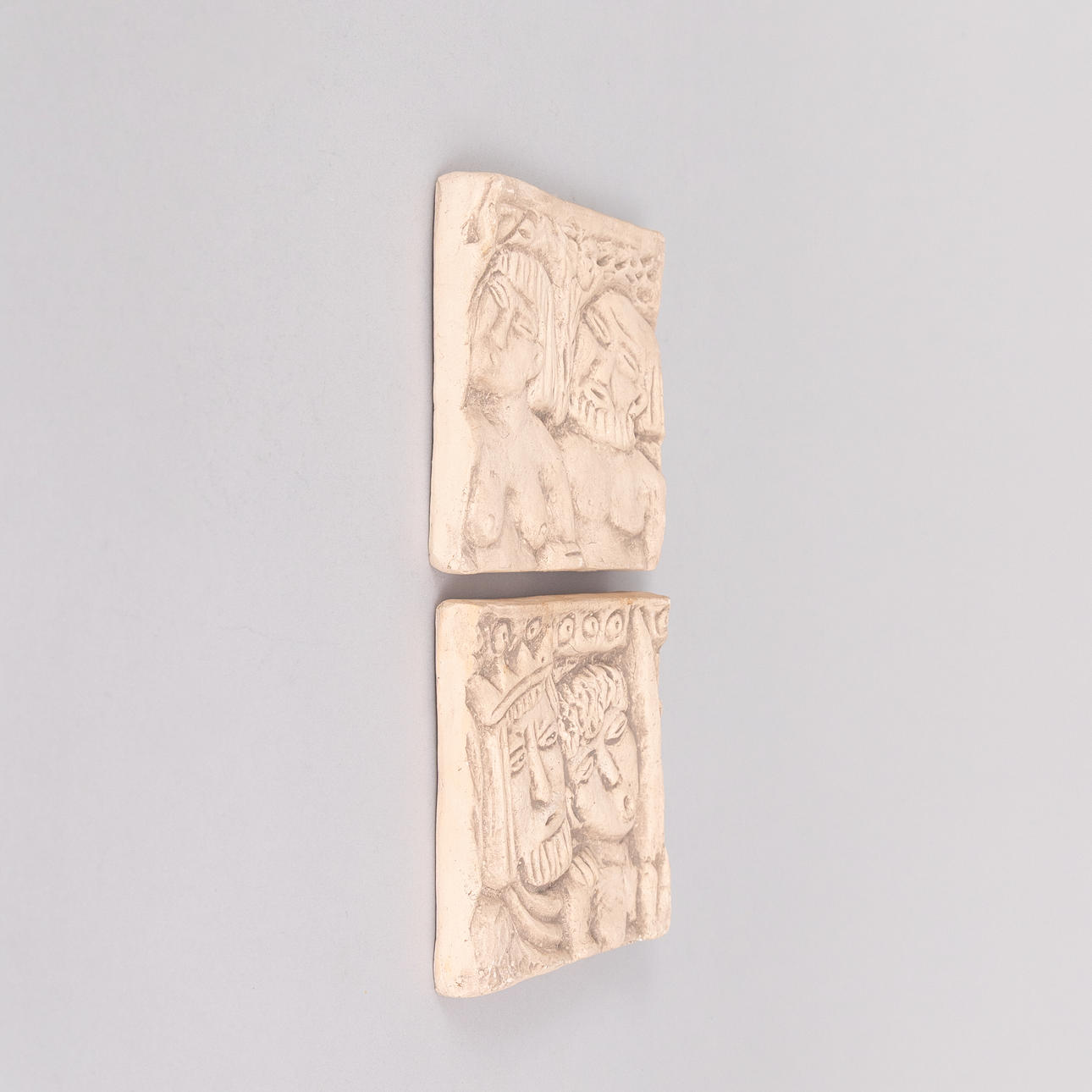 版画 Ake Holm lithograph #205 Jeremias ÅKE HOLM (1900-1980). Wall reliefs, 2 pcs, Biblical motifs