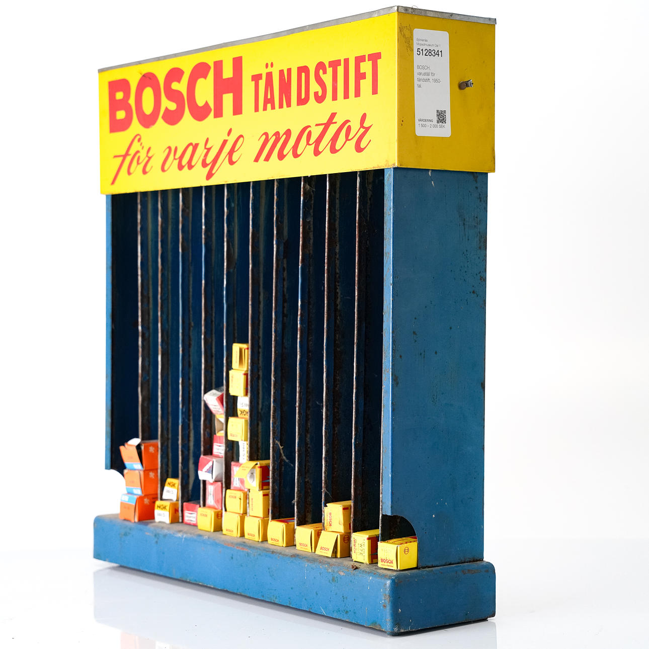BOSCH, varuställ för tändstift, 1950-tal.