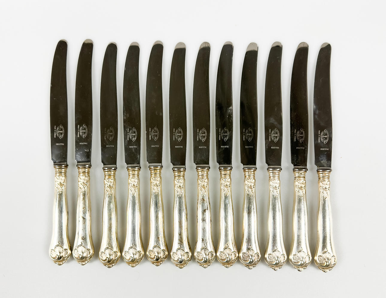 KNIVAR, 12st, Silver, "Sachsisk modell".