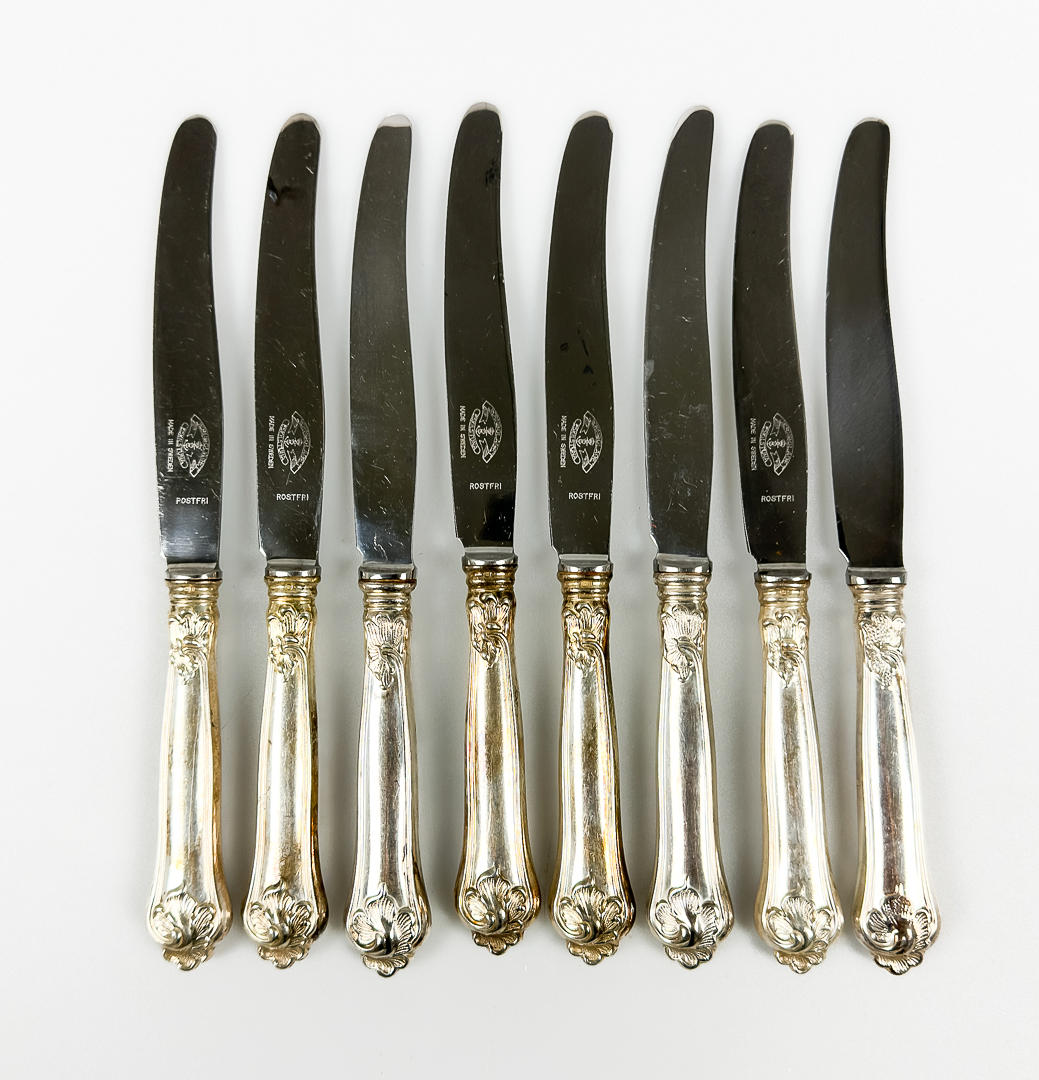 KNIVAR, 8 st, Silver, "Sachsisk modell".