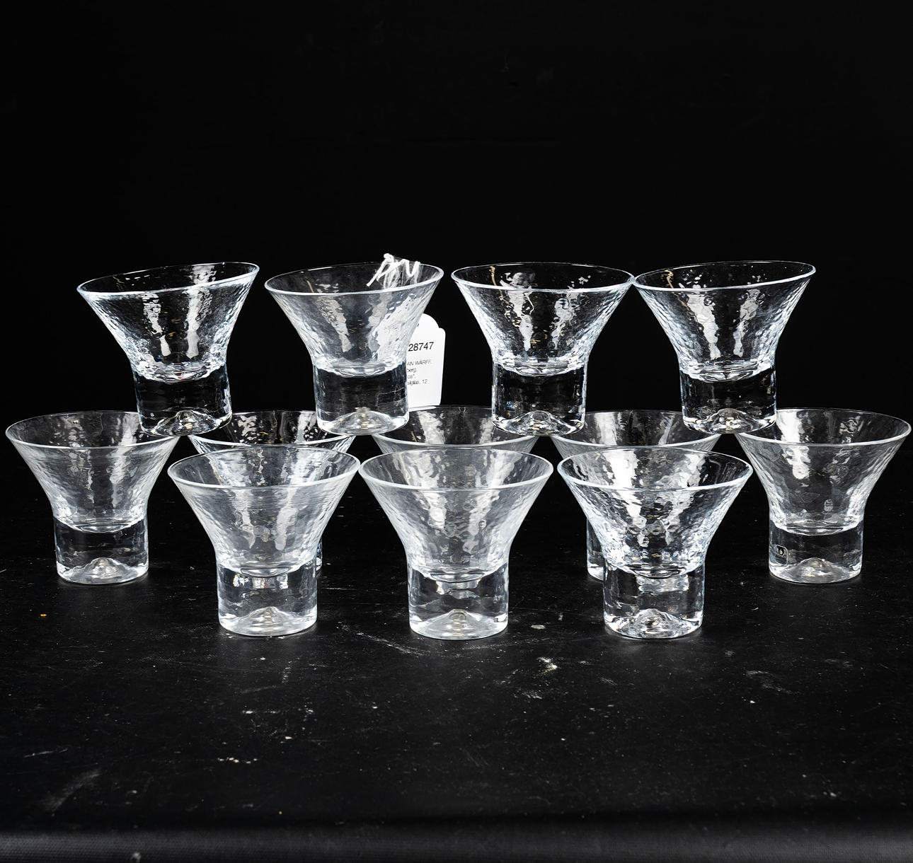 GÖRAN WÄRFF. Pukeberg, "Rustica", cocktailglas, 12 st.