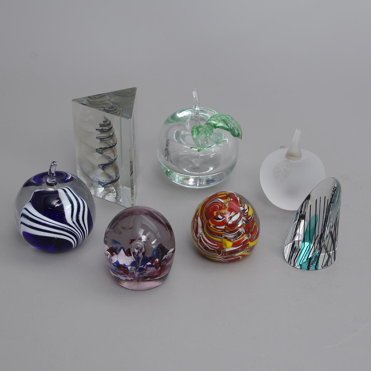 BREVPRESSAR, 7 st, glas, bl.a Bergdala.