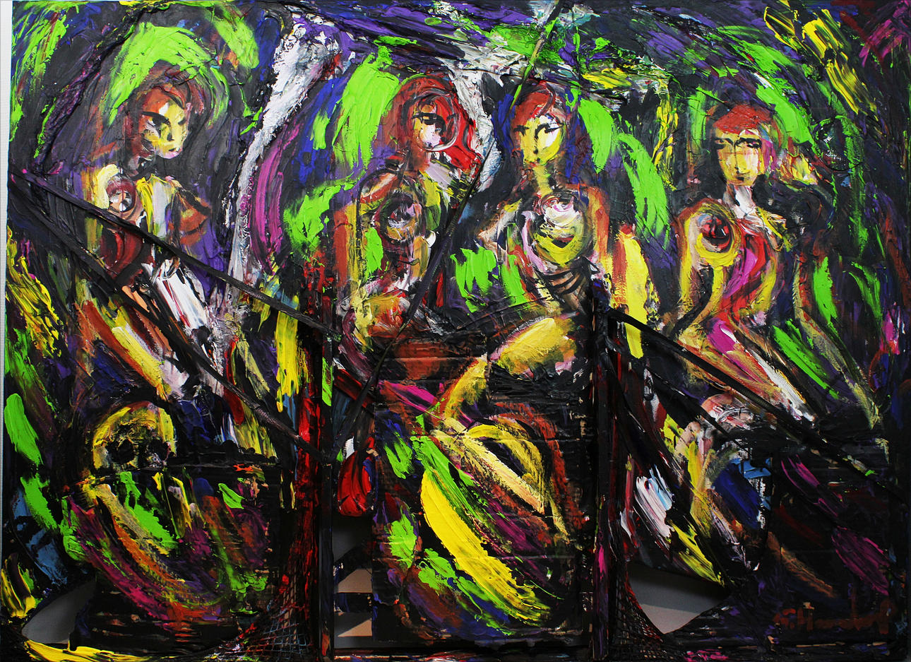 GÖRAN HAUSENKAMP. Modeller. Mix media. Signerad G Hausenkamp.