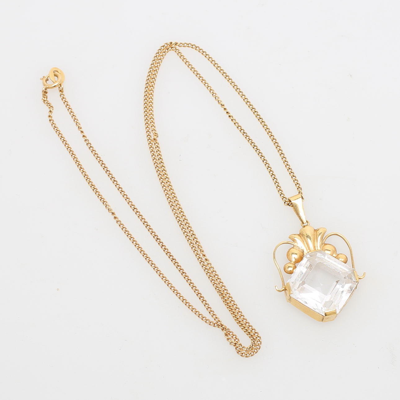 HALSKEDJA med HÄNGSMYCKE, guld 18K, totalvikt 9,46 gram.