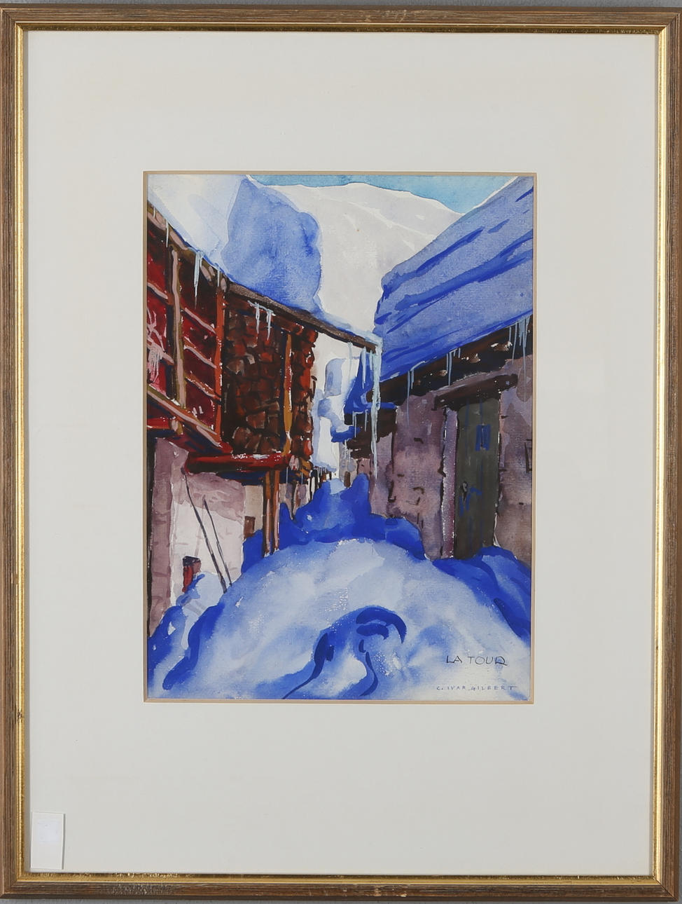 CARL IVAR GILBERT. "La Tour", blandteknik, signerad.