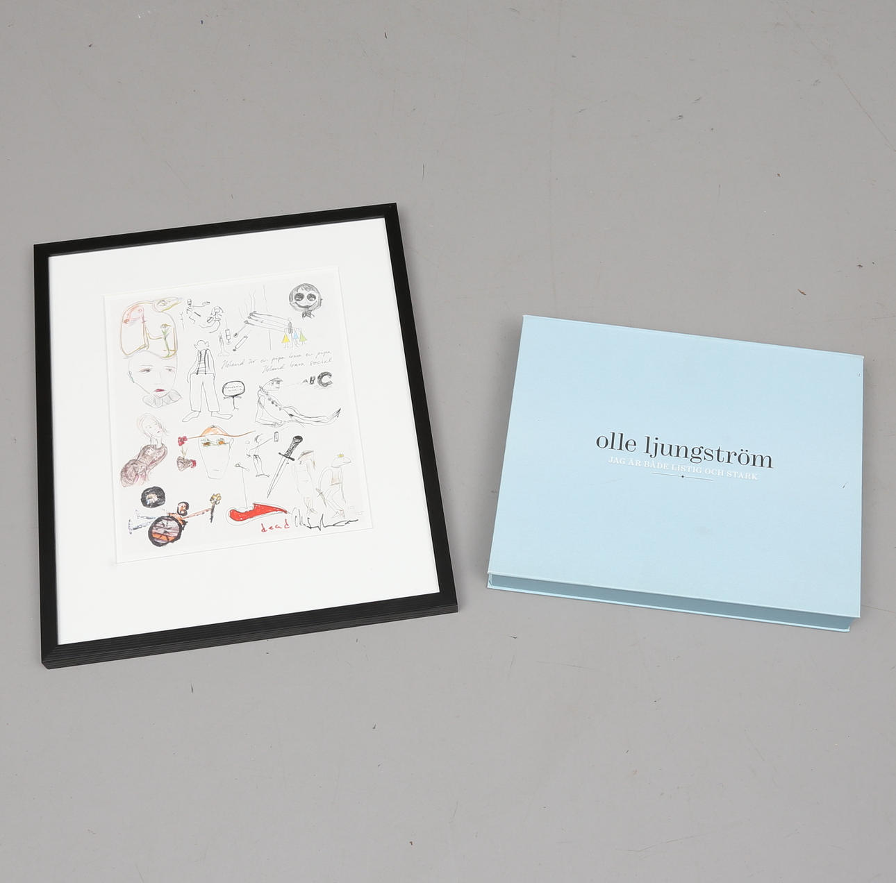 OLLE LJUNGSTRÖM. färglitografi och bok (samt DVD), bl a signerad och numrerad 108/425.