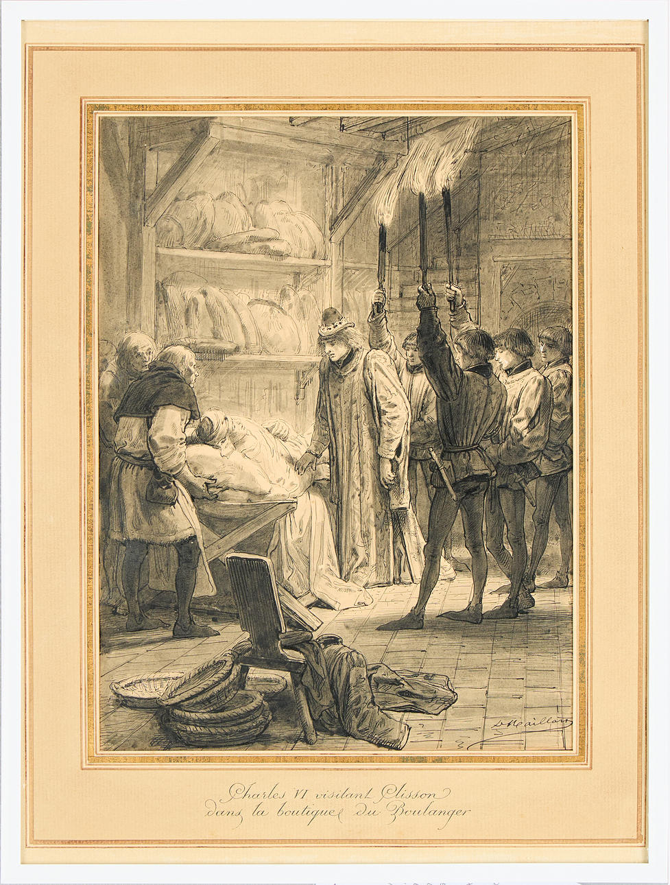 DIOGENE MAILLART. "Charles VI visitant Clisson...".