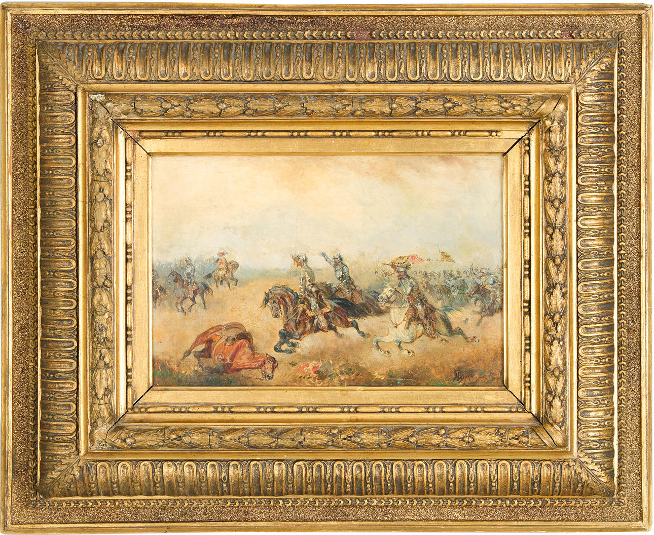 OIDENTIFIERAD KONSTNÄR. Battle scene.