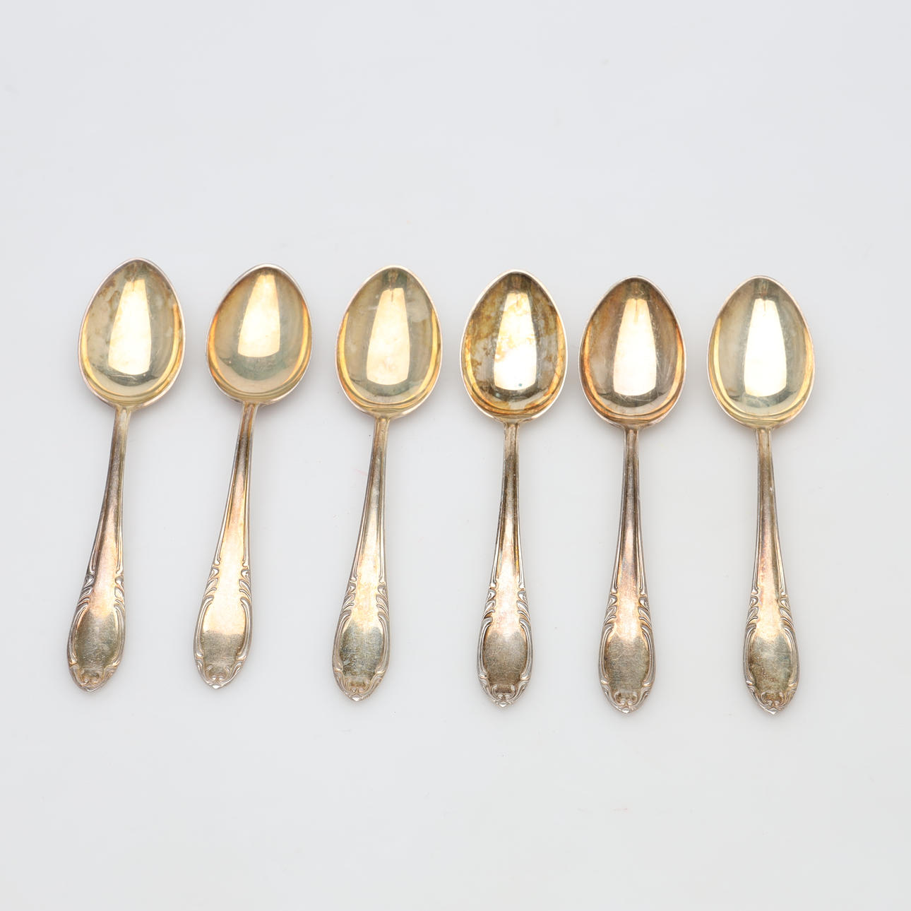 TESKEDAR, 6 stycken, silver, vikt ca 89 gram.