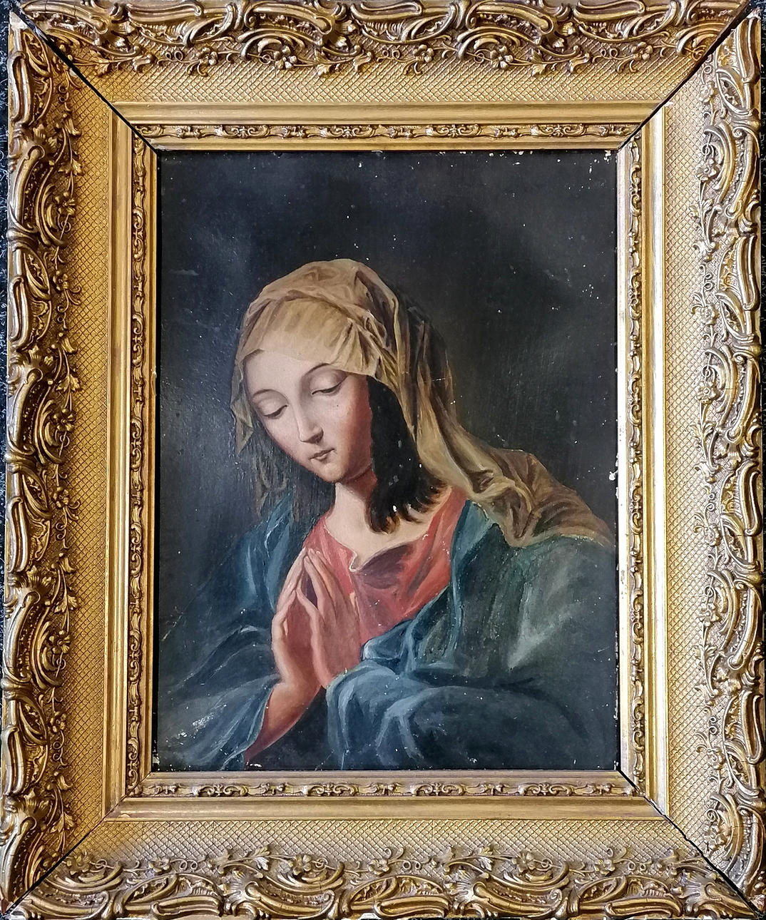 *ORIGINAL RELIGIOUS PAINTING ON CARD.