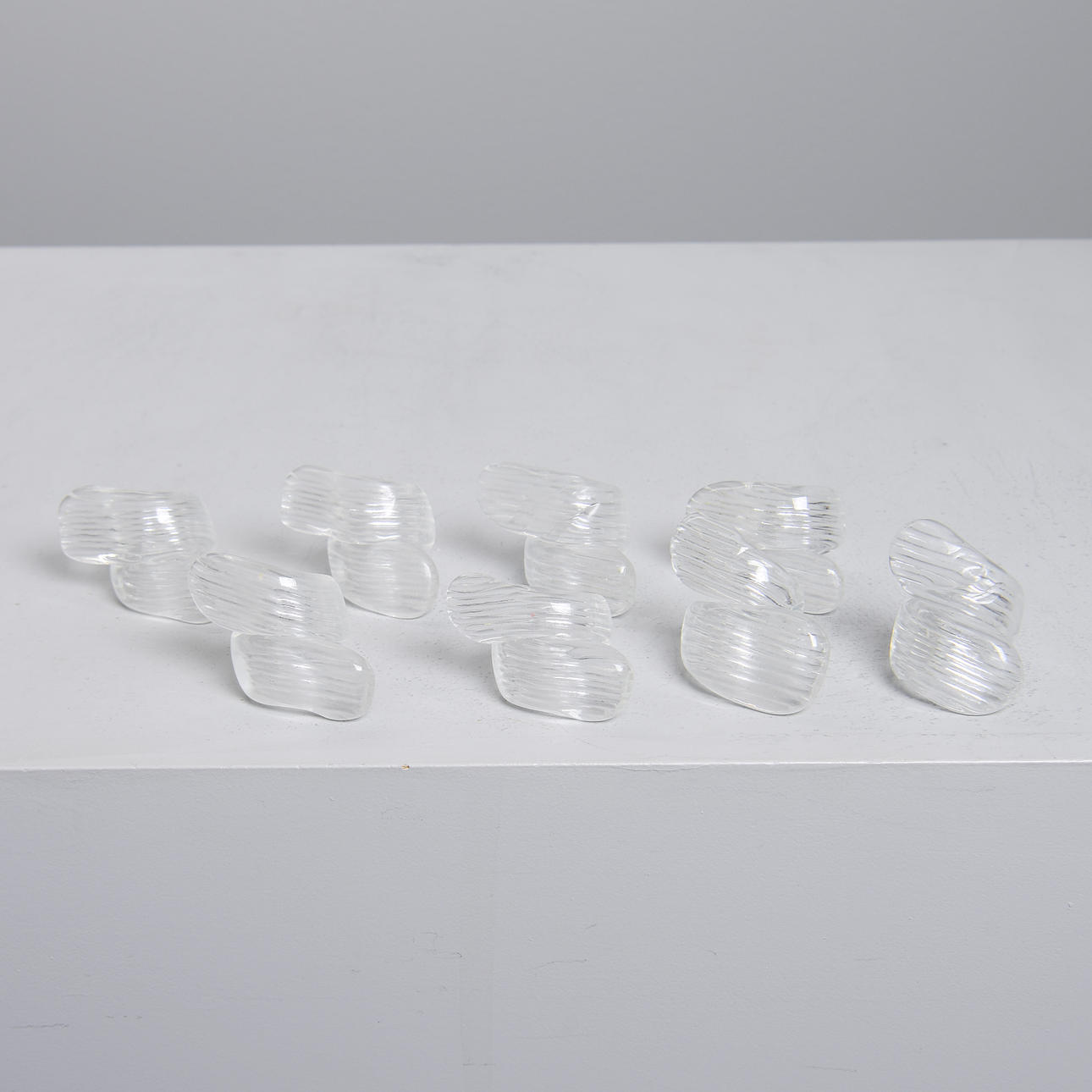SERVIETTENRINGE, 8 Stk., Glas.