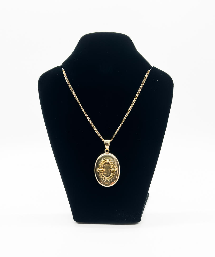 COLLIER & HÄNGE, 18k Guld, 18/1900-tal.