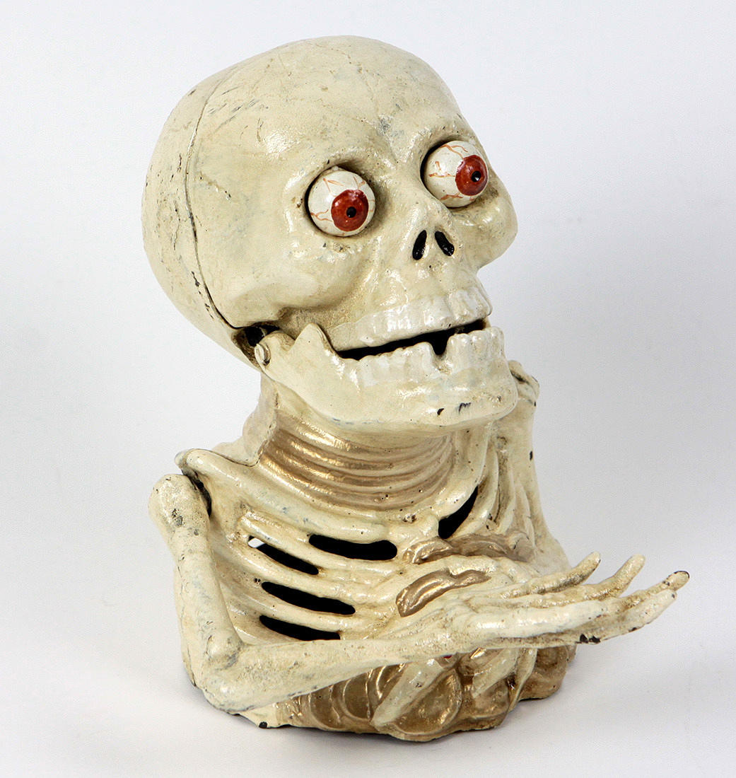 Gjutjärn mekaniska pengar box.