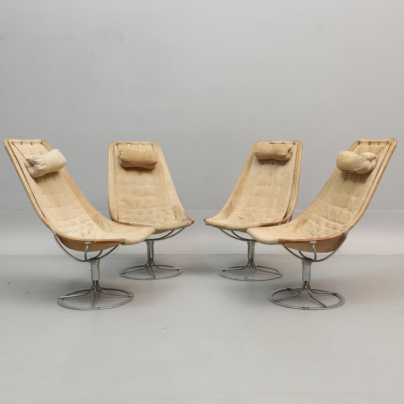 BRUNO MATHSSON. Stolar, 4 st, "Jetson", Dux, formgiven 1966.