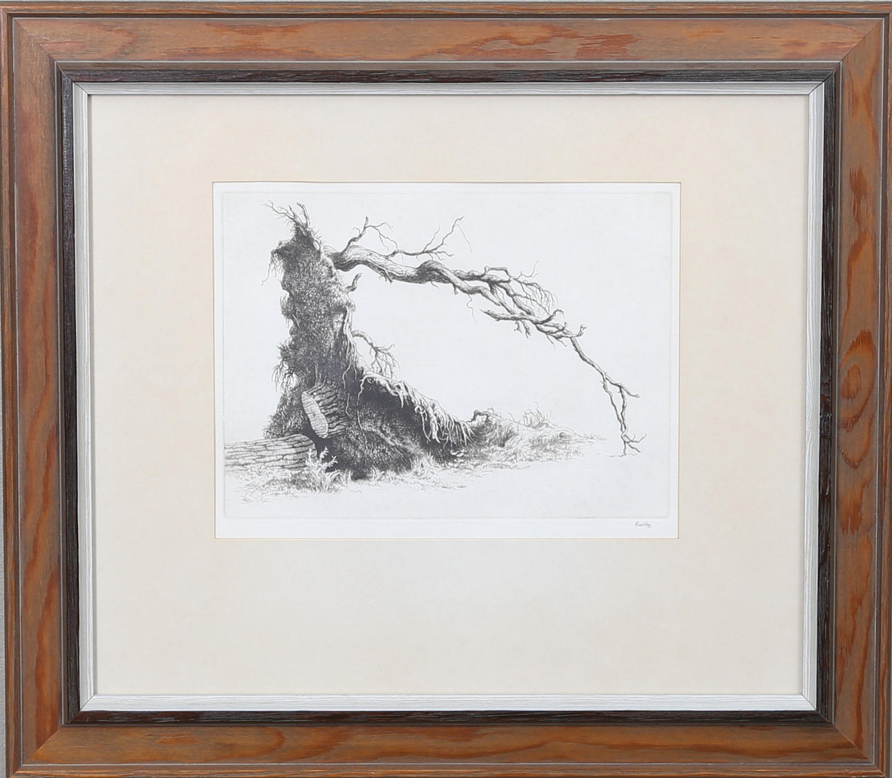 FOLKE GULLBY(1912-1982). "Ett rotvalv". Etsning, 1970.