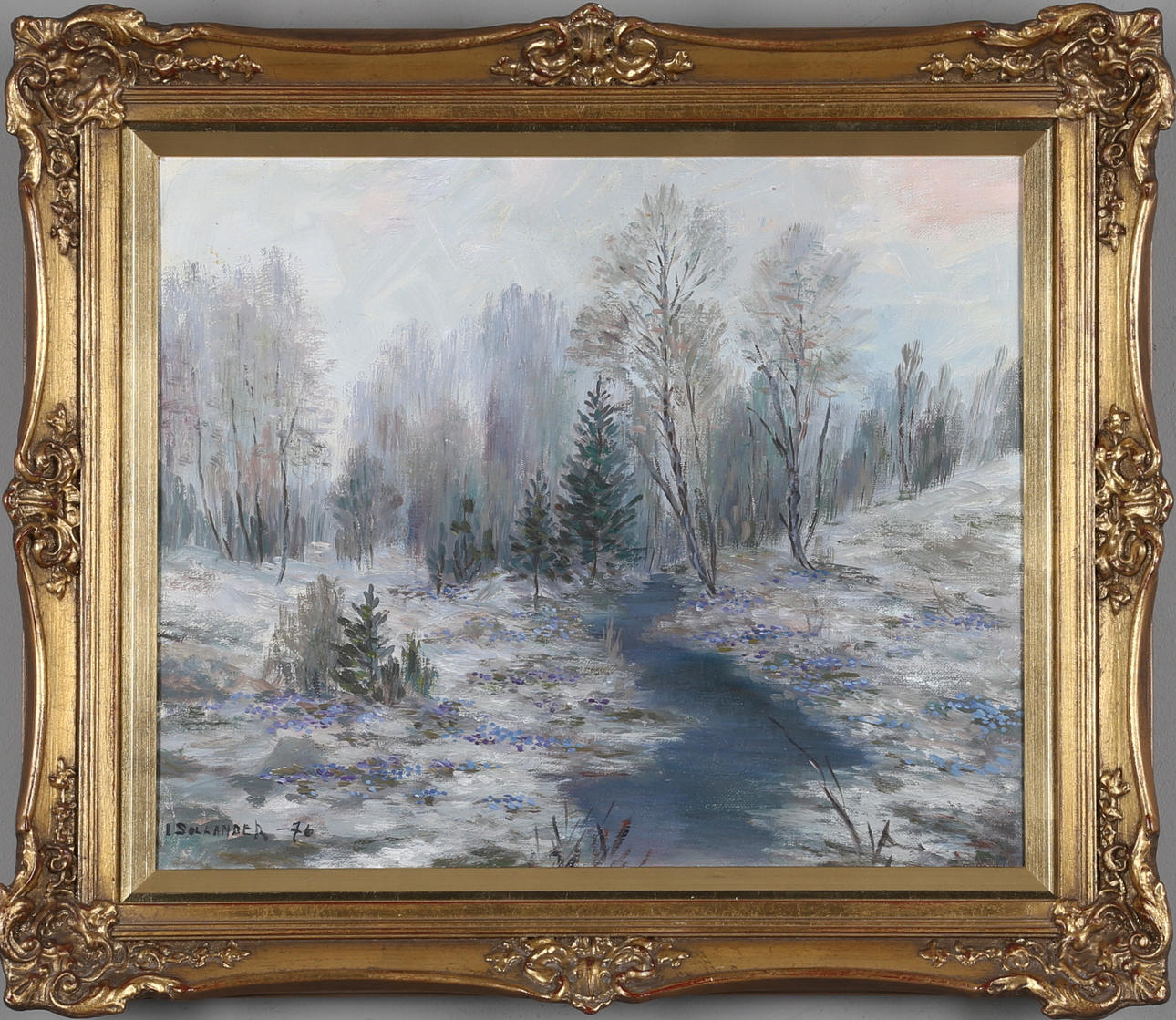 LISA SOLLANDER-BLOMQVIST. olja på duk, signerad och daterad -76.