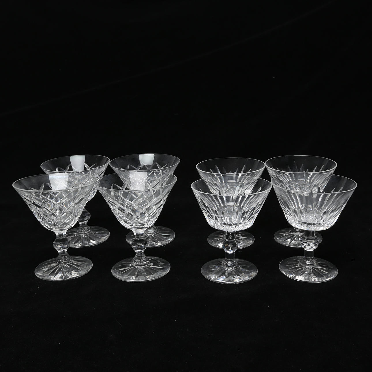 GLAS, 4 plus 4 st, Boda, slipad dekor.