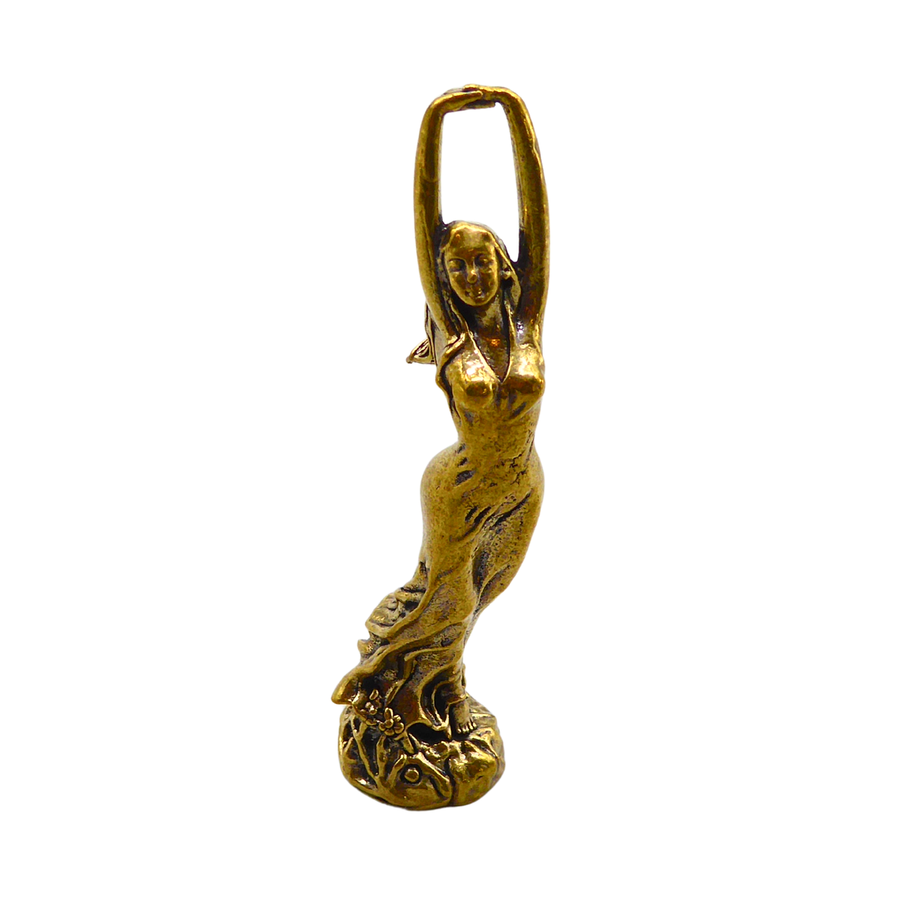 BRASS FIGURINE "DANCING WOMAN".