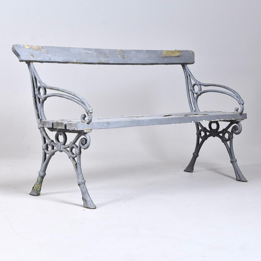 TRÄDGÅRDSSOFFA, aluminium/trä, 1900-tal.
