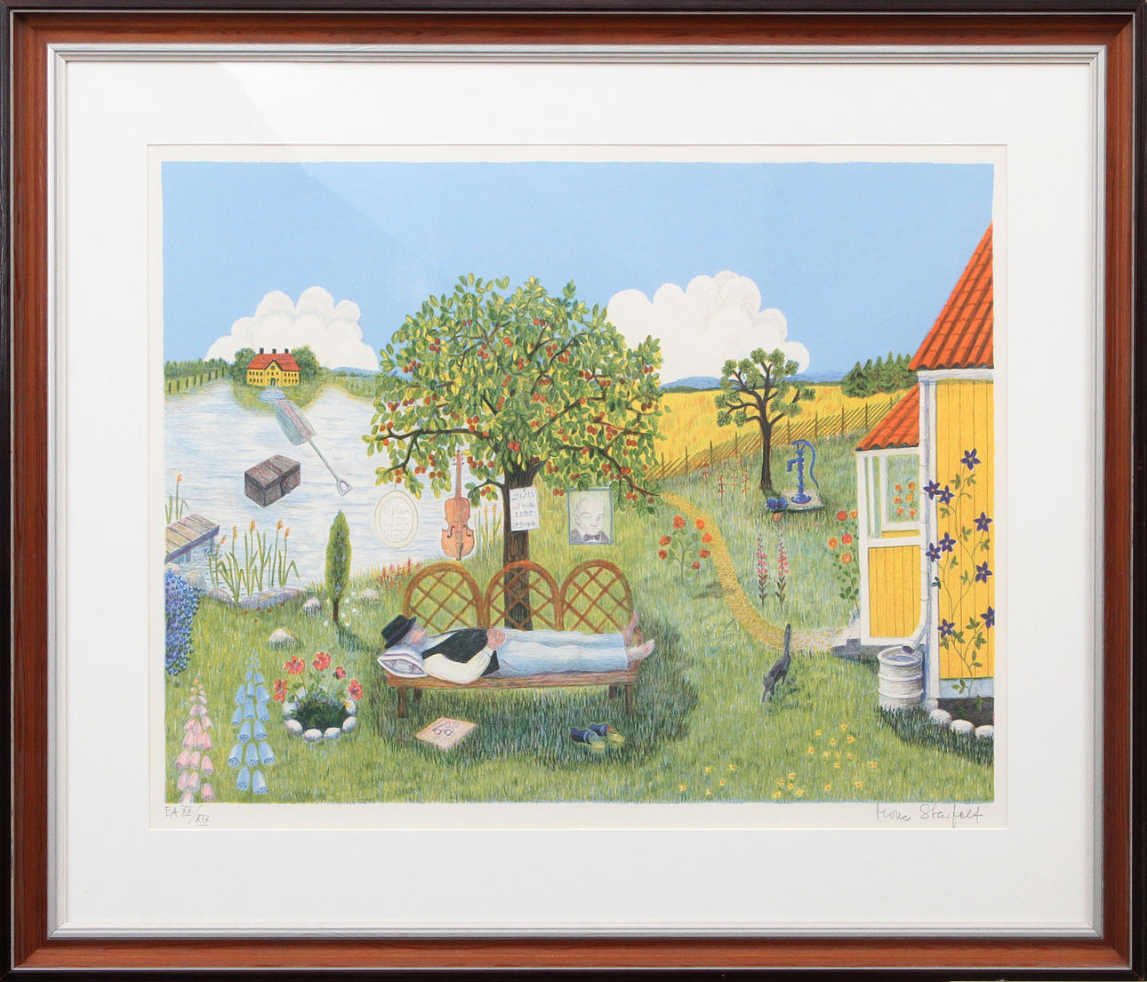 MOLLE STAVFELT. LITO, signerad.