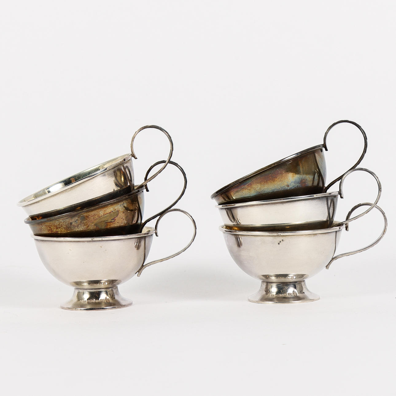 PUNSCHMUGGAR 6 stycken, silver.