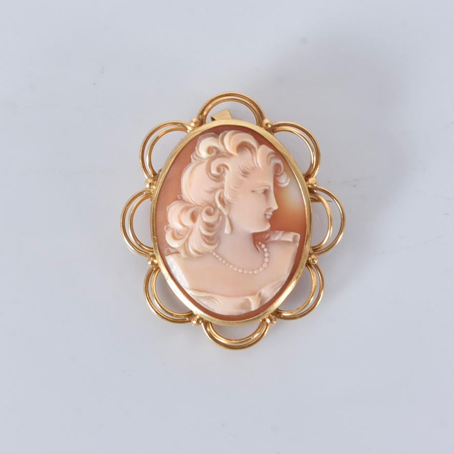 CAMÉHÄNGE/BROSCH, guld 18K.