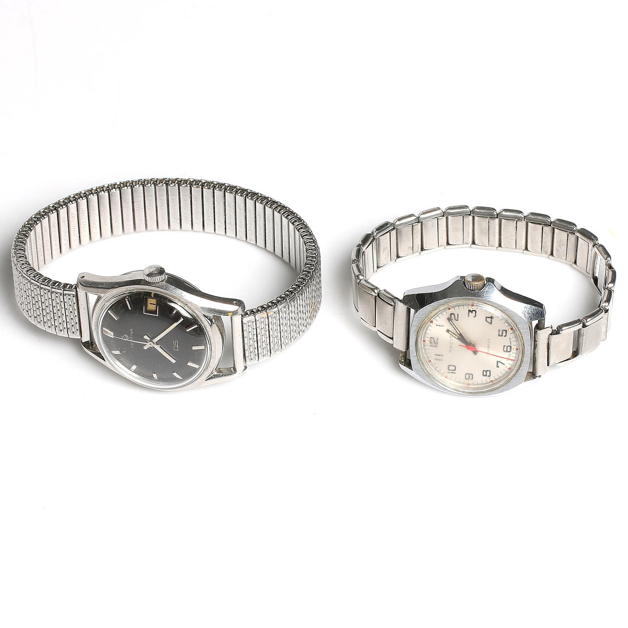 ARMBANDUR, stål, bl.a. Certina DS, 1960-tal.