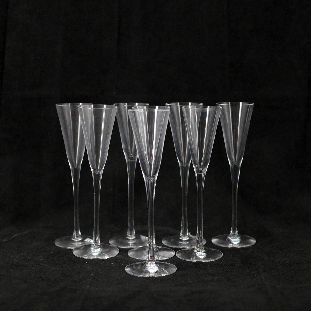 SNAPSGLAS, 8 st, kristall, Orrefors.