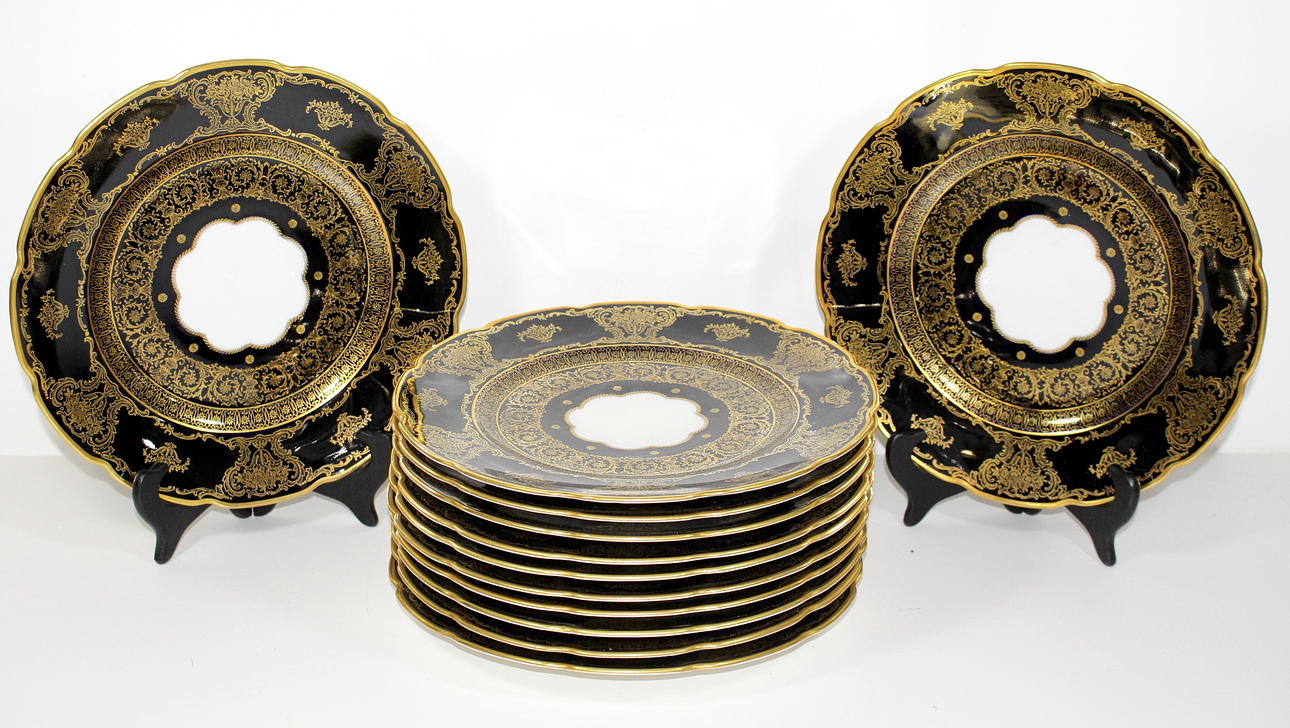 UNDERLÄGGS TALLRIKAR, 12 stycken, Bavaria, Tyskland.