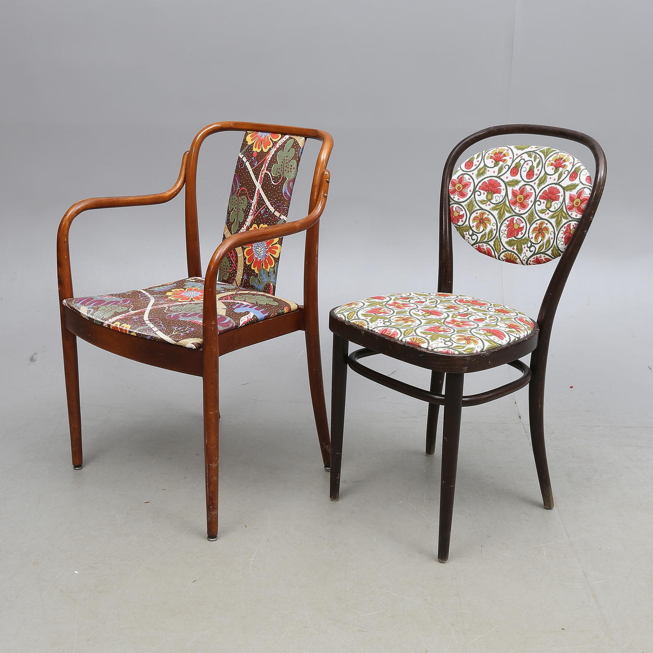 STOLAR, 2 st, böjträ, Thonet och Gemla, 1900-tal.