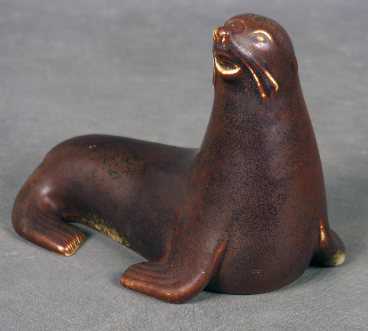 PORSLINSFIGUR, säl, Gunnar Nylund, Rörstrand.