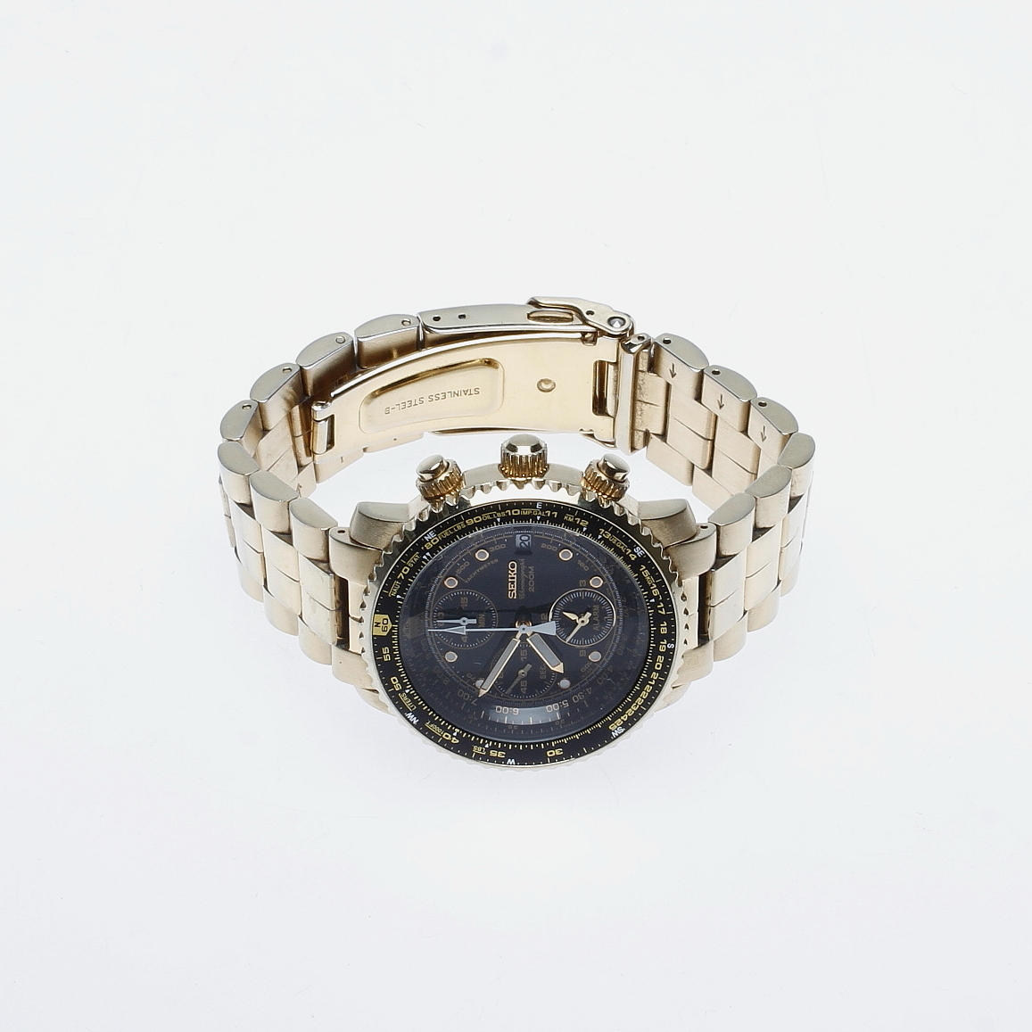 ARMBANDSUR, 7T62-OEBO, Fleightmaster Chronograph, 42mm, quartz, Seiko.