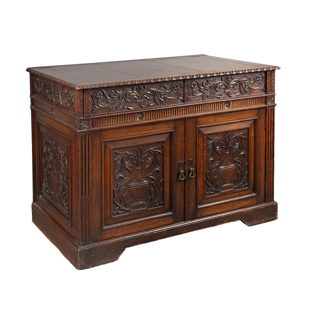 A 19TH CENTURY OAK CARVED CUPBOARD. Furniture - Cupboards, Cabinets ...