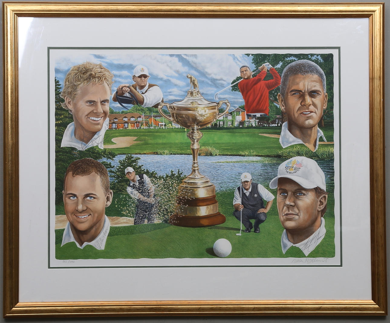 ANDERS APPELQVIST. Golfmotiv. Färglitografi, signerad och numrerad 162/290.