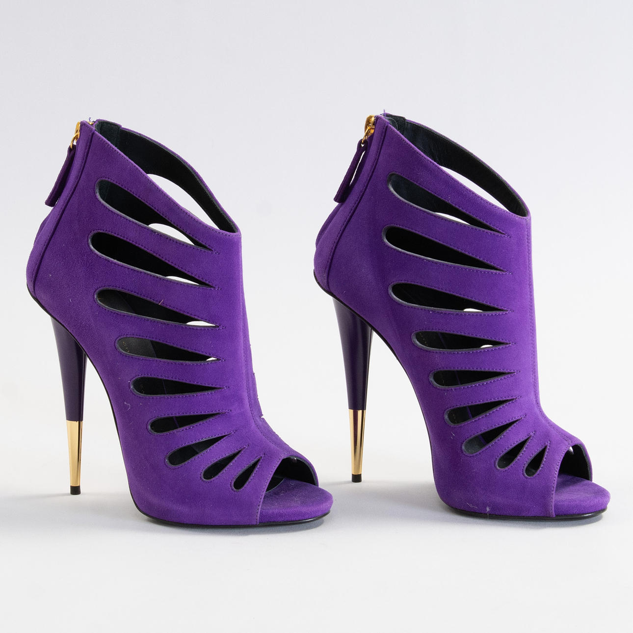 Giuseppe Zanotti・パープルミュール38 GIUSEPPE ZANOTTI stilettos in purple suede. Size 38. Vintage