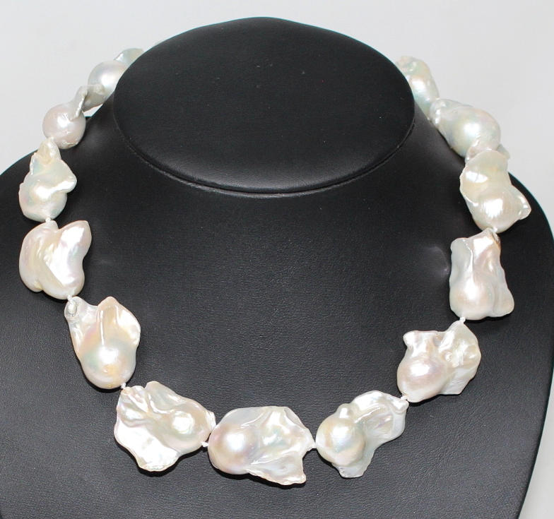 COLLIER, South sea Keshi Pärlor 20-30 mm.