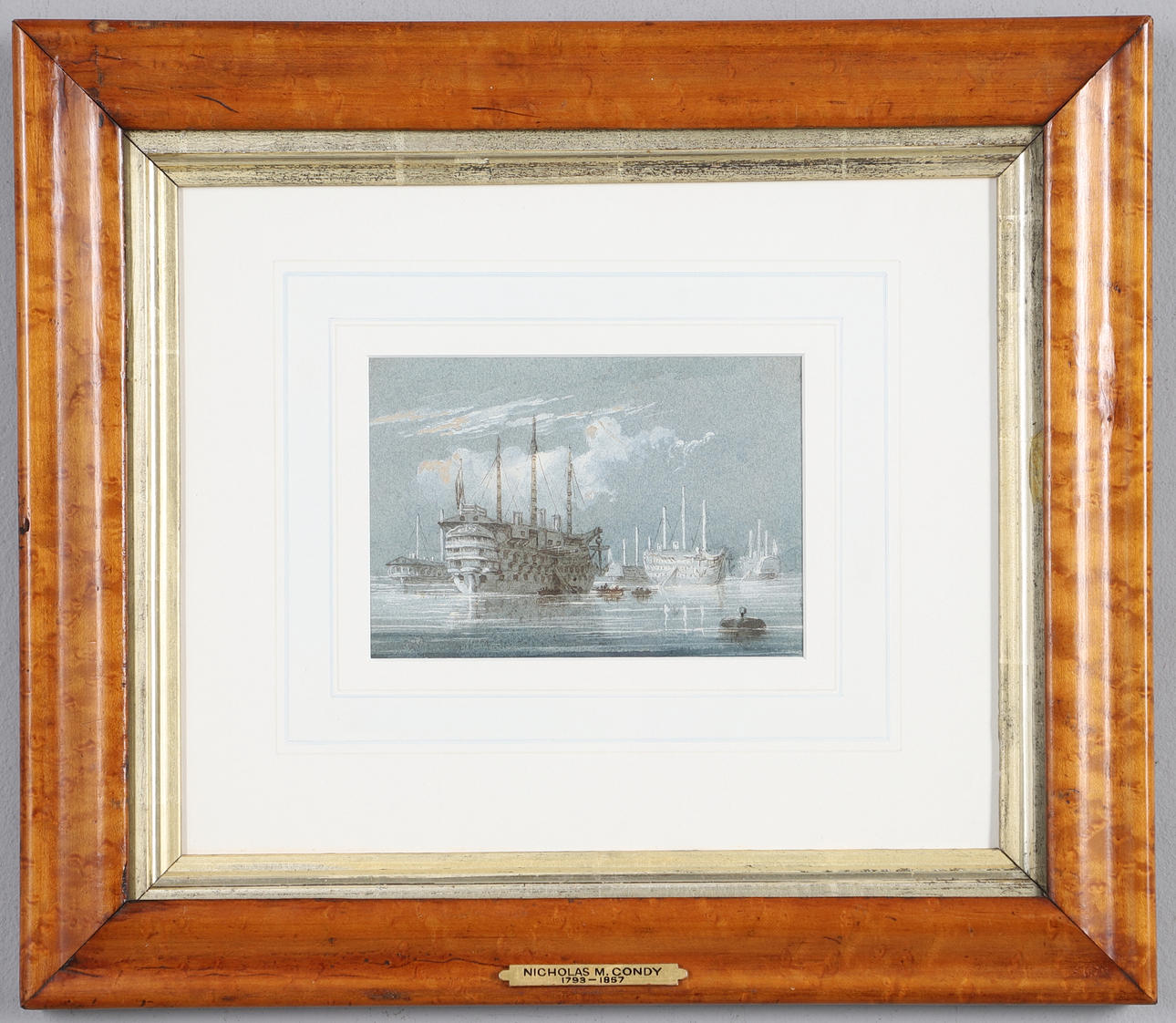 NICOLAS MATTHEW CONDY (1816-1851). 'THE ROYAL ADELAIDE AND THE ROYAL WILLIAM FITTING OUT AT PLYMOUTH'.