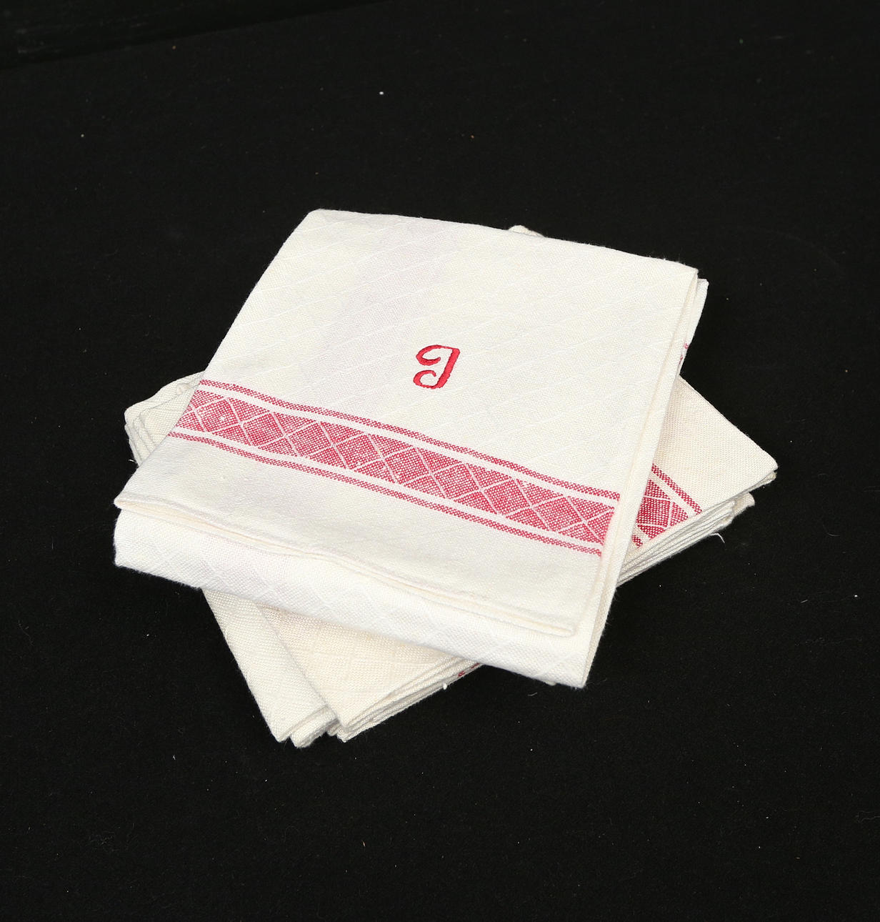 HANDDUKAR, 12 st, monogram, 1900-tal.