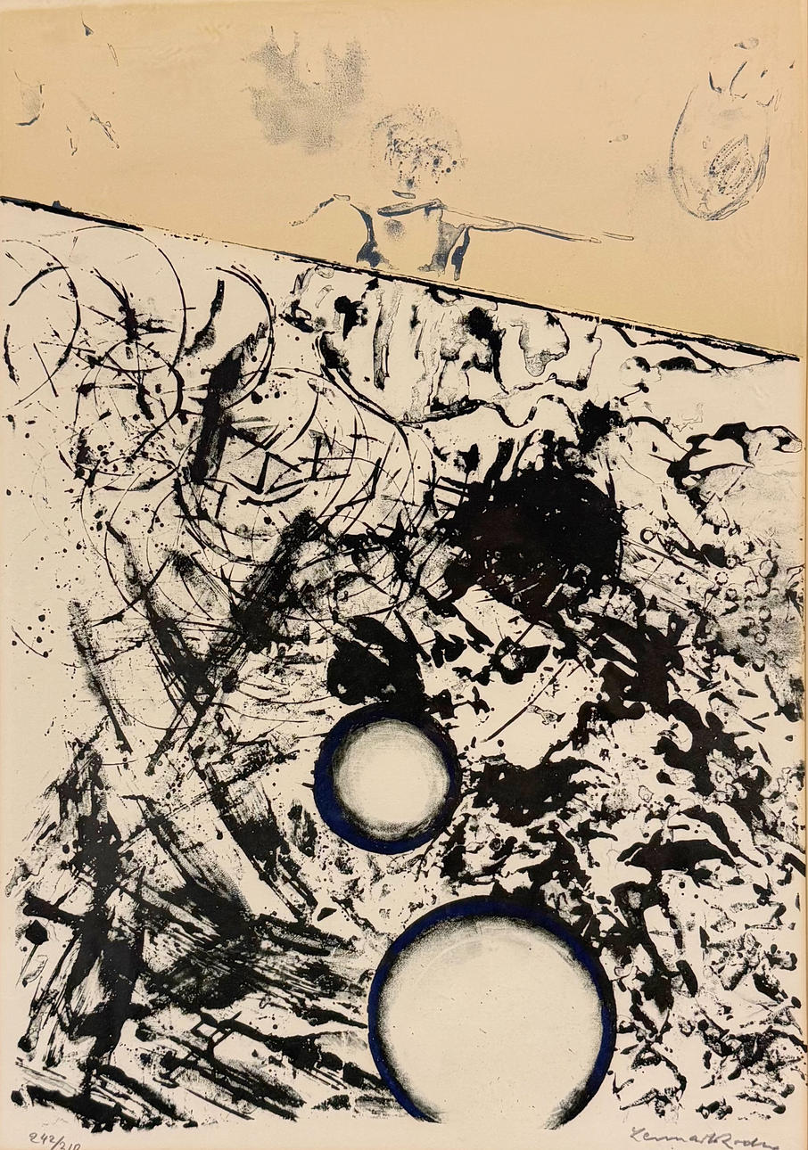 LENNART RODHE. Composition, colour lithograph, signed, numbered 106/310.