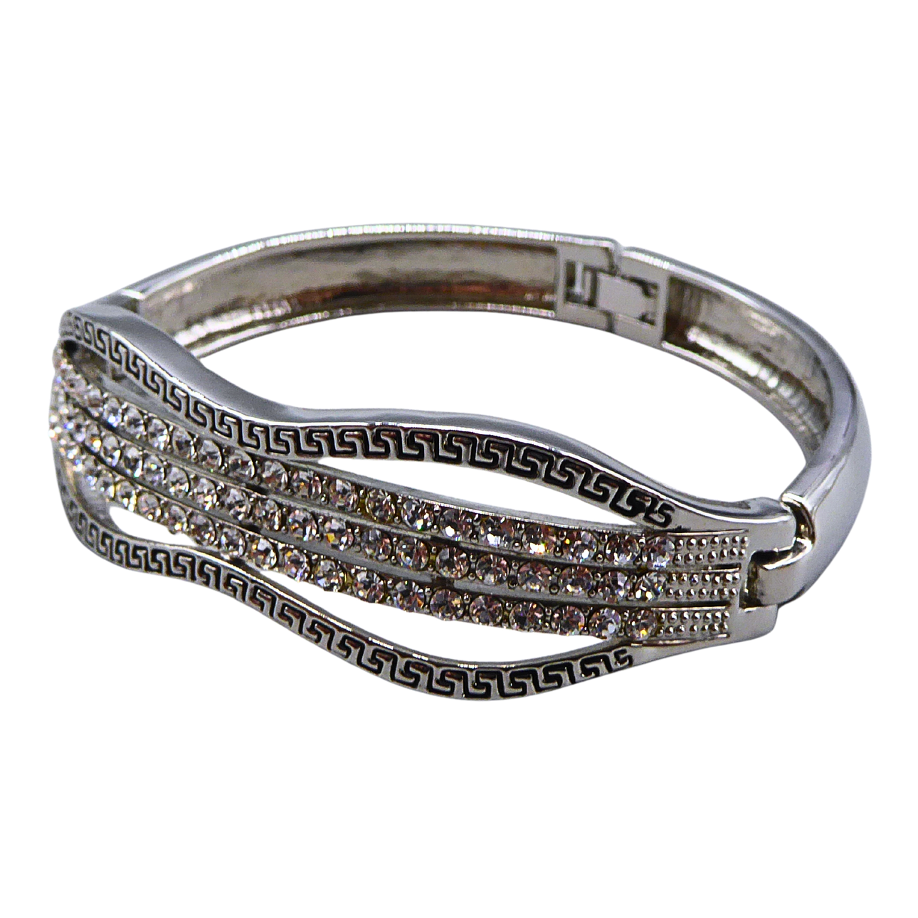 BANGLE DECORATED WITH SMALL GEMSTONES.