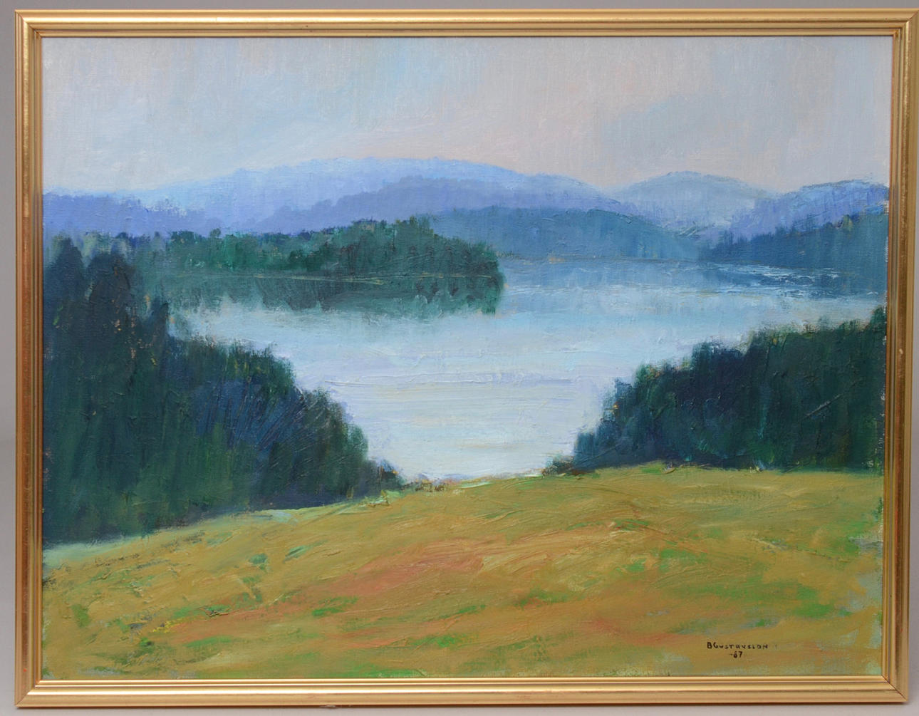 BENGT GUSTAVSSON. Landskap, olja på duk.