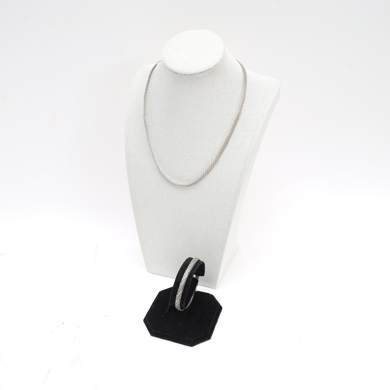 HALSBAND SAMT ARMBAND, silver, '.