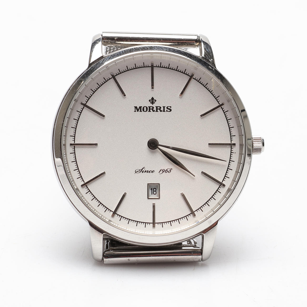 ARMBANDSUR, "M040", stål, batteri, Morris.