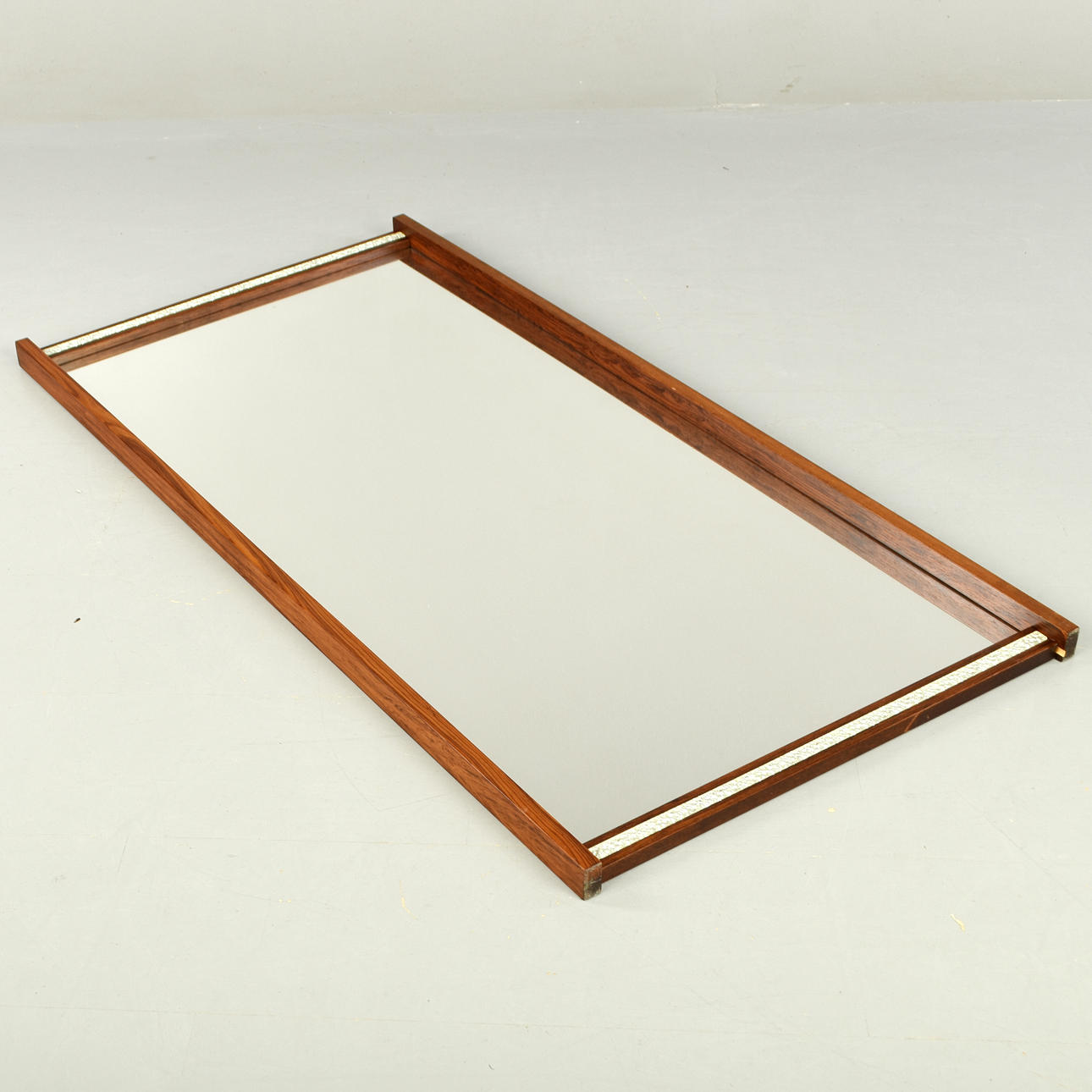 MIRROR, teak, mid-20th century.