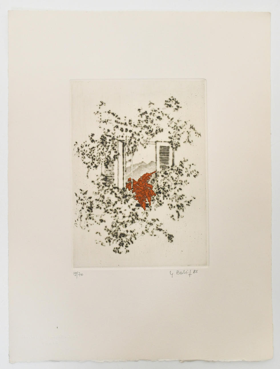 YANNICK BALIF. Window. Colour lithograph no. 19/70.