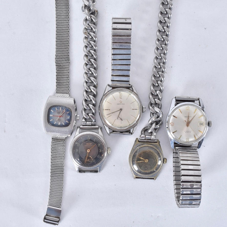 ARMBANDSUR, 5 st, Certina, Tissot mfl.