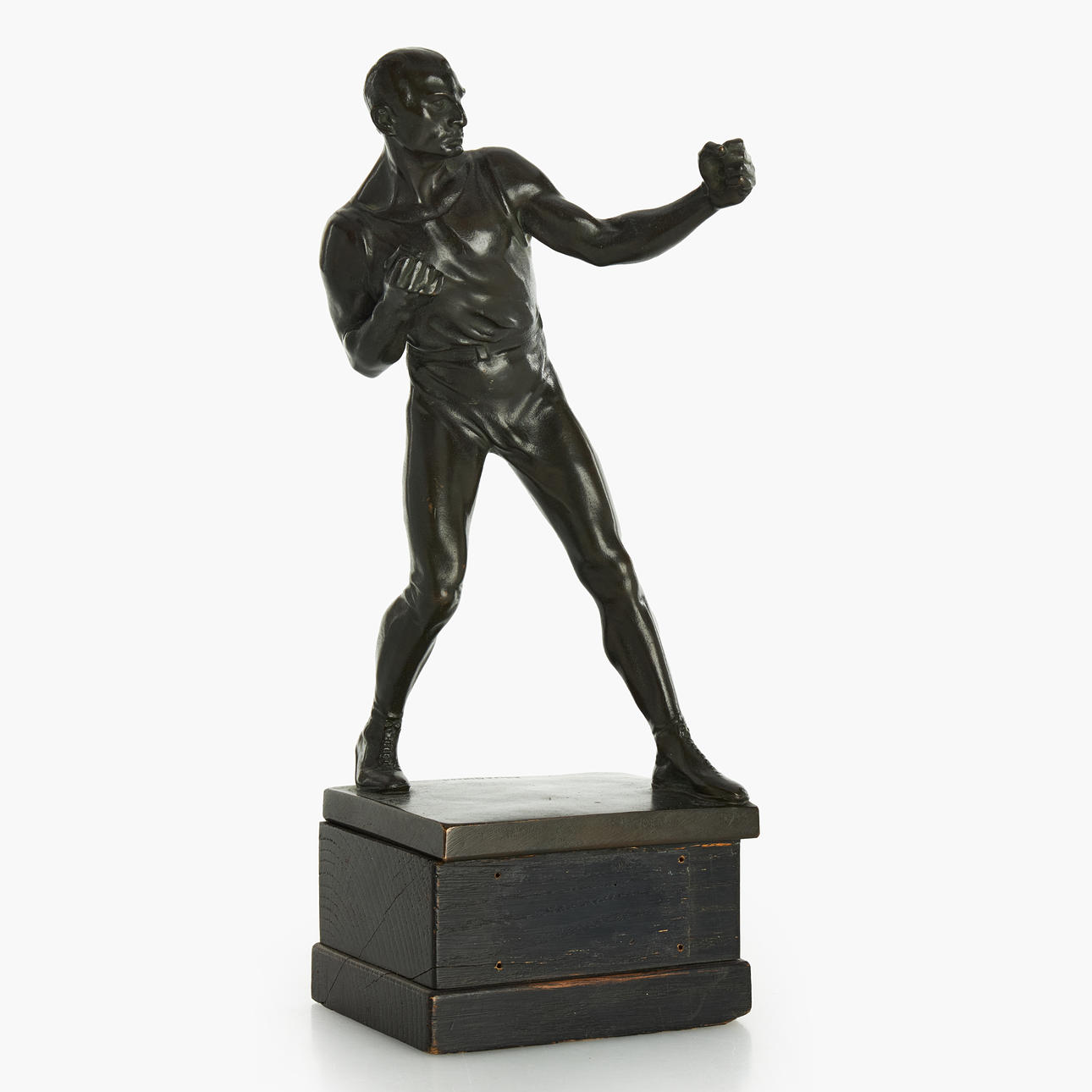 ALFRED OHLSON (Sverige, 1868-1940), Boxare, skulptur, brons, signerad, gjutarmärkt OTTO MEYER Fud