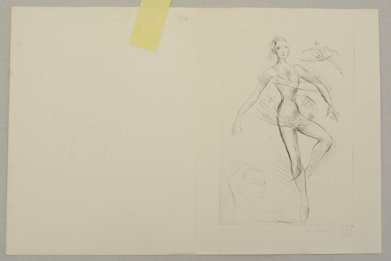 JEAN TOTH. Ballerina. Etsning. Le État.