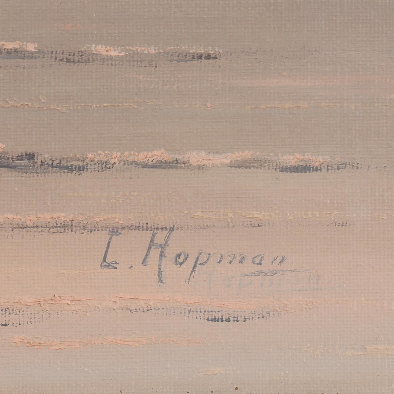 JAN HOPMAN. Landscape with sea and sky, oil on canvas, signed Hopman ...